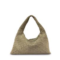 Odinė pintinė rankinė per sieną nauja zomšinė matinė retro didelės talpos rankinė tinginio peties pažasties moteriška rankinė 53*8*33cm gray
