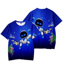 14 Colors Astro Bot Anime Women Men's T-shirts Printed O-Neck Short Sleeves Fashion Mens Clothing Streetwear XXS tamsiai mėlyna spalva