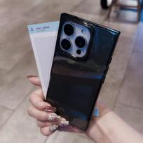Prabangus kvadratinis minkšto silikono rėmelis, skaidrus smūgiams atsparus dėklas, skirtas iPhone 16 15 14 Plus 13 12 11 Pro Max, kristalinis ledo kubo šarvo dangtelis iPhone 16 Pro gray