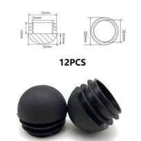 12 vnt. Plastikiniai baldų kojelių kamštukai Pagalvėlės Kojų dangteliai Nauji Stalo, kėdės kojų vamzdelių kamštukai 32mm