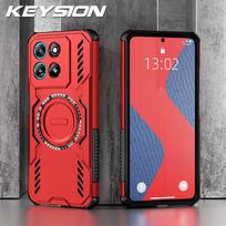 KEYSION aušinanti dėklas Motorola G86 5G G57 G67 Power, magnetinis aušinimas, atsparus smūgiams telefono dėklas MOTO G100 G15 G75 5G for MOTO G57 Power raudona