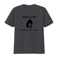 What Would Joan Jett Do T Shirt The Runaways Inspired Design for Rock Fans vintage Washed Top For Everyday Wear homme Stretched 4XL black