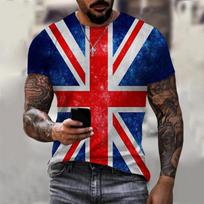 Anglija Britanijos Vėliava 3D Spausdinimo Marškinėliai Vasaros Vyrams Moterims Mados Trumpomis Rankovėmis Oversized Harajuku Gatvės Stiliaus Vaikams Marškinėliai Viršutiniai Drabužiai 5XL red