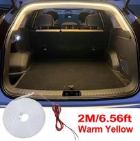 LED juostelė automobilio bagažinei, automatinis jutiklis, didelis ryškumas, bagažinės apšvietimas, aplinkos apšvietimas, interjero apdaila, galinių durelių apšvietimo juostelė, universali SUV/MPV 2 Meter geltona