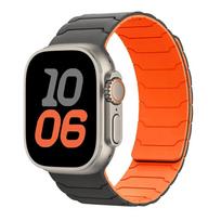 Magnetinis silikoninis dirželis Apple Watch juostai 45mm 44mm 40mm 42mm 46mm 41mm 49mm 38mm Apyrankė IWatch Series 10 SE 9 8 7 Ultra 2 S10-46 42 44 45 49MM black