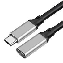 USB C prailginimo laidas, kištukas į lizdą, C tipo, USB3.2 Gen2 10Gbps 100W greito įkrovimo prailgintuvas, skirtas MacBook Pro Samsung 1.5m gray