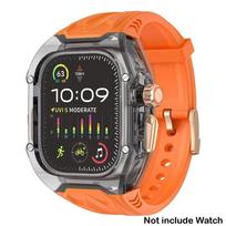 Skaidrus modifikavimo rinkinys Apple Watch 11 10 9 8 7 45 46 mm dirželiui ir dėklui IWatch Series 44 40 654SE Rubber Band Refit Mod 40mm-Series 6 5 4 SE black