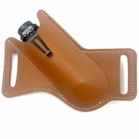 Leather Handmade Knife Sheath Compact Folding Knife Holder EDC Tools Pouch Brown Belt Carrier