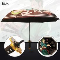 Vienas Gabalas Zoro Demonų Žudikas Katana Skėtis Saulėtas Sulankstomas Skėtis Anime Tanjirou Kimetsu No Yaiba Samurajus Katana Kardas Skėčiai brown