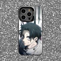 Yuta Okkotsu Jujutsu Kaisen telefono dėklas iPhone 16,15,14,13,12,11,Pro,XS,Max,Plus,Mini,SE juodam saldainio matiniam variantui, smūgiams atsparus dangtelis iPhone16e