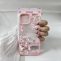 Estetiškas rožinės magnolijos gėlės dėklas telefonui iPhone 15 16 14 13 12 Mini 11 17 Pro Max XS XR 7 8Plus, atsparus smūgiams, skaidrus kietas dangtelis iPhone 16Promax