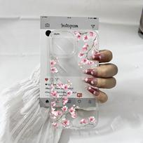 Estetiškas rožinės magnolijos gėlės dėklas telefonui iPhone 15 16 14 13 12 Mini 11 17 Pro Max XS XR 7 8Plus, atsparus smūgiams, skaidrus kietas dangtelis iPhone 14Promax