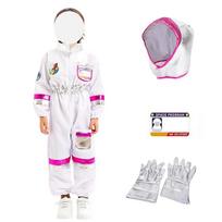 3 vnt. Astronautų kostiumas Astronautų kostiumai Kombinezonas Pirštinės Kepurė Cosplay Helovino kostiumas Kosminiai kostiumai Mažyliui, Vaikams L white