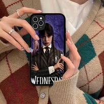 FILMAS W-Wednesday Dėklas telefonui iPhone 16 15 14 13 12 11 Pro Max Plus Atsparus smūgiams TPU+PC Kietas dėklas iPhone 12 pro black