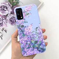 Skirta Realme 7 5G dėklas RMX2111 Dangtelis Naujas Madingas Gėlių Mergaitės Dažytas Funda Minkšti TPU dėklai Skirta Realme 7 Pro Realme7 RMX2155 Bamperis Realme 7 Pro gray