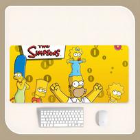 S-Simpsons pelės kilimėlis PC žaidėjui Kompiuterio stalas XXL pelės kilimėlis Žaidimų priedai Stalo kilimėlis Klaviatūra 1000x500mm Pelės kilimėlis Spintelė 600x300x2mm yellow