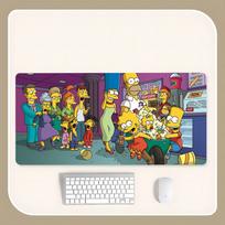 S-Simpsons pelės kilimėlis PC žaidėjui Kompiuterio stalas XXL pelės kilimėlis Žaidimų priedai Stalo kilimėlis Klaviatūra 1000x500mm Pelės kilimėlis Spintelė 600x300x2mm yellow