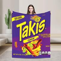 Takis Chili Chips Antklodė Šilta Naujoviška Pliušinė Lovatiesė Mesti Antklodė Lauko Dekoratyvinei Flanelinė Lovatiesė Lovos Užvalkalas 75x90cm