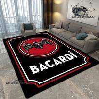Bacardi LOGO margintas kilimas Neslystantis kilimas lauko kilimai kilimas zonai Namų miegamojo dekoras kilimas miegamajam gimtadienio dovana 40x60cm gray