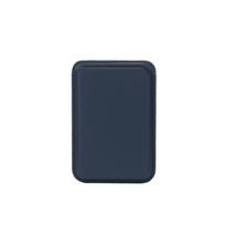 MagSafe magnetinis kortelių laikiklis-dėklas iPhone 16/17, Stiprus magnetinis PU oda, Oficialaus stiliaus 17 N52 Magnets with Strong Magnet mėlyna
