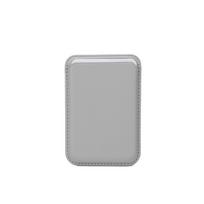 MagSafe magnetinis kortelių laikiklis-dėklas iPhone 16/17, Stiprus magnetinis PU oda, Oficialaus stiliaus 23 N52 Magnets pilka