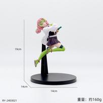 Modelis Demon Slayer Veiksmo figūrėlės Tanjirou Nezuko Zenitsu Kanroji Mitsuri Muichirou Uzui Tengen Anime figūrėlė Kolekcinė lėlė žaislas white