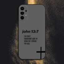 Jėzus Biblijos eilutė Telefono dėklas Samsung S25,S24,S21,S22,S23,S30,Ultra,S20,Plus,Fe,Lite,Note,10,9,5G Juodas dangtelis Samsung S21fe