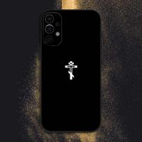 Jėzus Biblijos eilutė Telefono dėklas Samsung S25,S24,S21,S22,S23,S30,Ultra,S20,Plus,Fe,Lite,Note,10,9,5G Juodas dangtelis Samsung S22ULTRA5G