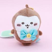 Adorable Blue Fairy Cat Plush Keychain Soft Stuffed Toy with Magical Wand and Bow for Kids & Collectors One Size gray