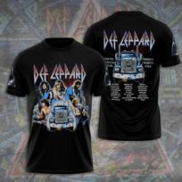 KARŠTA! Def Leppard Turo 2026 3D Marškinėliai Vyrams Moterims Visų Dydžių S-5XL Puiki Šventė XXXL gray
