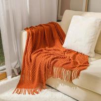 Prabangios vientisos spalvos kutais puoštos pupelių pledai Kutai Megztas užklotas Storas jaukus Sodybos stiliaus dovana Visų sezonų komfortas namams 130x220cm