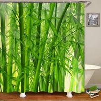 Nuostabi bambuko krioklio dušo užuolaida, atspari vandeniui ir pelėsiui, pagaminta iš aukščiausios kokybės poliesterio G,180x180cm green