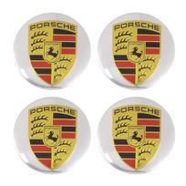 4 vnt. Automobilio ratlankio centrinis dangtelis Metalinis emblemos lipdukas 56 mm Porsche Macan Panamera Cayenne Cayman 911 Automobilio ratlankio dekoravimo lipdukas 56mm yellow