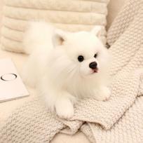 Kawaii Famous Dog Corgi Husky Premium Simulation Pomeranian Plush Toy Cute Stuffed Soft Puppy Model Dolls Cartoon for Kids Gifts 40cm
