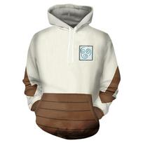 Luxurious Avatar The Last Airbender Hoodie Cosplay Costume Sweatshirt For Ultimate Comfort WhiteBrown Appa,L white