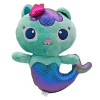 25cm 7 dalių Gabby lėlių namelio pliušinis žaislas animacinis minkštas žaislas undinėlės katė undinėlės pliušinė lėlė Kalėdinė dovana vaikams blue