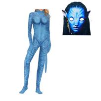 Vaikams A-avataras Vandens kelias Cosplay Kombinezonas Kaukė Su Uodega Vyrams Moterims 3D Spausdinimas Zentai Kūno Kostiumas Helovino Šventės Kostiumas Adult-S gray