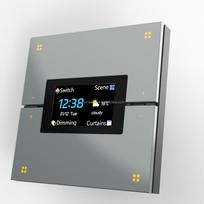 Skirta Tuya Zigbee 4 colių išmaniojo namo valdymo skydeliui 4 jungiklių šviesos ekrano jungiklis Aliuminio 240v JK Suderinamas PC 10A Išmanusis sieninis 86mm*86 mm&Uk Standard pilka
