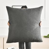 50x50/60x60/80x80CM Dydžio Dekoratyvinio Pagalvės Užvalkalas Svetainės Sofai Vienspalvis Pagalvės Užvalkalas Namų Dekoras Pagalvės Užvalkalas 50x50cm gray