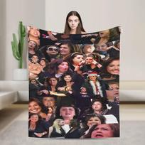 Abby Lee Miller Blanket American Dance Instructor Travel Flannel Throw Blanket For Couch Chair Sofa Bed Soft Warm Bedspread Gift Size: 75*100cm, Weight: 230 GSM brown
