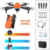 Naujas E99 Pro RC Mini Drone 4K vienos / dviejų kamerų WIFI FPV sulankstomas keturkopteris profesionalus aerofotografijos malūnsparnio žaislas Dovana Orange single camera oranžinė