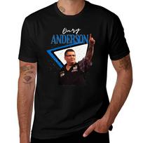 Gary Anderson Darts PDC 2022 ian white Gary Anderso dartų komanda Marškinėliai Streetwear Spausdintas Marškinėlis L black