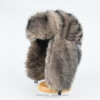Dirbtinio audinės kailio Žaibo kepurė Vyrams ir Moterims Žieminė Sutirštinta Ilgo Pluošto Lauko Šilta Ausų Apsaugos Kepurė Didelis Galvos Apimtis One Size tamsiai ruda spalva