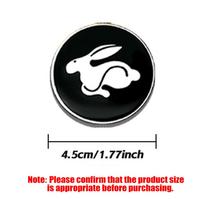 3D Aluminum 45/50MM Car Steering Wheel Emblem Sticker For Volkswagen VW R GTI ABT Golf Polo Tiguan Passat Sharan 4 Motion Touran 1PCS black