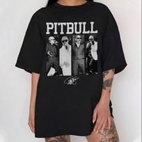 Pitbull Mr Worldwide Vintage Tshirt Unisex And Unisex Summer 100 Cotton Clothing Fashion High Quality Short Sleeved Top Streetwear M gray