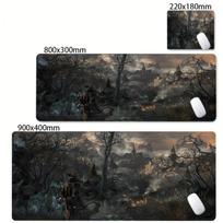 PC Game Bloodborne Mouse Pad Desk Mat Large Non-slip Anti-fray Mousepad Keyboard Ergonomic Office Rubber Home Custom Table Mats 30cmx60cm(11.8x23.6inch) black