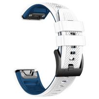 22 26mm Sports Wrist Strap For Garmin Approach S70/Fenix 7X 6X 5X 7 6 5 Correa Descent Mk3i 51mm/Epix Silicone Quickfit Bracelet For Garmin D2 Mach 1 white