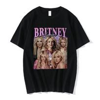 Britney Spears 90s Retro Style Poster Graphic Print Tshirt Streetwear Hip Hop Fashion Tops Unisex Unisex Summer New Tees XL black