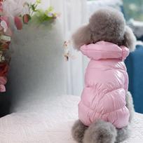 Pet Clothing Puppy Windproof Clothing Winter Dog Clothin Autumn and Winter Comfortable and Warm Home Outdoor Pet Clothing (pink,XS) rožinė