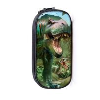 Dinozaurų rašto kosmetinės pieštukinės berniukams mergaitėms T. Rex pieštukinės Vaikams Mokyklinė dėklė Kanceliarinė tašė Dovana black
